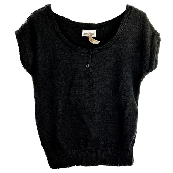 Vintage ๐ธ NWT 90s Wide Neck Short Sleeve Knit Top - Picture 1 of 2